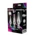 Set de dildouri anale Gleaming Love - argintiu (3 piese) 