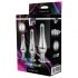 Set de dildouri anale Gleaming Love - argintiu (3 piese) 