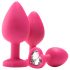 Kit de antrenament anal Flirts - set de dopuri anale (3 buc) - roz