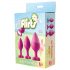 Kit de antrenament anal Flirts - set de dopuri anale (3 buc) - roz