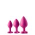 Kit de antrenament anal Flirts - set dildo anal (3 buc) - roz 