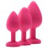 Kit de antrenament anal Flirts - set de dopuri anale (3 buc) - roz