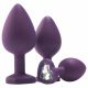 Kit de instruire anală Flirts - set dildo anal (3 buc) - mov 