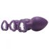 Kit de instruire anală Flirts - set dildo anal (3 buc) - mov 