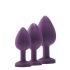 Kit de instruire anală Flirts - set dildo anal (3 buc) - mov 