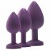 Kit de instruire anală Flirts - set dildo anal (3 buc) - mov 