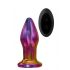 Vibrator anal din sticlă, conic, cu radio, Glamour Glass (colorat) 