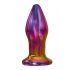 Vibrator anal din sticlă, conic, cu radio, Glamour Glass (colorat) 