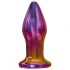 Vibrator anal din sticlă, conic, cu radio, Glamour Glass (colorat) 