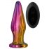 Glamour Glass - vibrator anal din sticlă, cu vârf ascuțit și telecomandă (colorat)