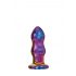 Vibrator anal din sticlă Glamour Glass cu radio și valuri colorate 