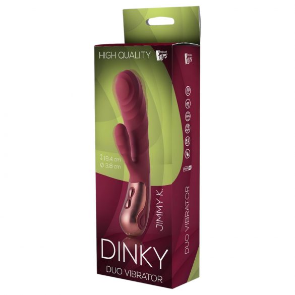 Dinky Jimmy K. Duo - vibrator reîncărcabil cu braț pentru clitoris (roșu)