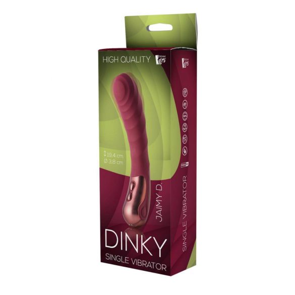 Jaimy D. Single - vibrator cu acumulator pentru punctul G, striat (bordo) 