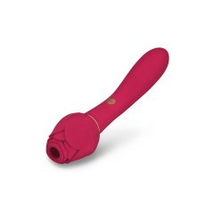   Secret Kisses Rosegasm - vibrator clitoridian 2în1 cu baterie (roșu)