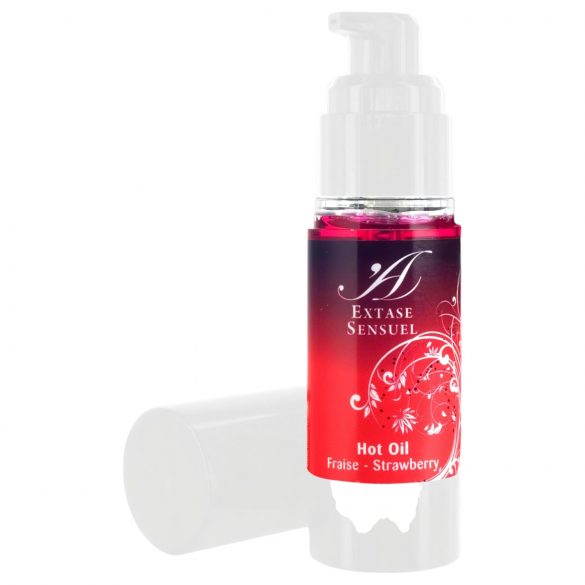 Ulei de masaj incalzitor cu aroma de capsuni - Extase Sensuel (30ml) 