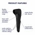 Satisfyer Men Wand - vibrator pentru gland, rezistent la apă, cu acumulator (negru) 