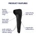 Satisfyer Men Wand - vibrator cu cap reîncărcabil, rezistent la apă (negru)