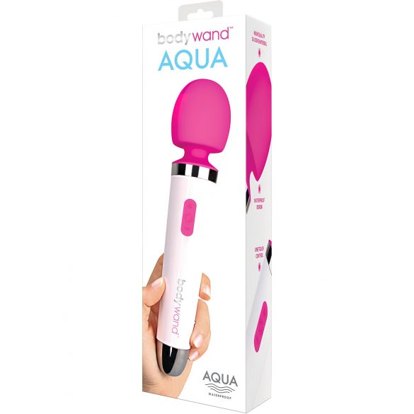 Bodywand Aqua Wand - vibrator masaj impermeabil (alb-roz)