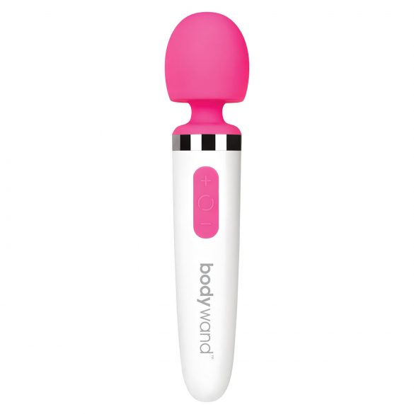 Bodywand Aqua Mini - vibrator pentru masaj reîncărcabil, rezistent la apă (alb-roz)