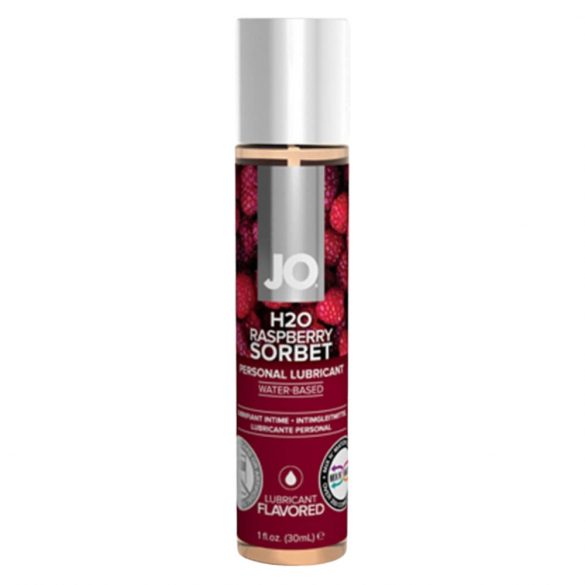 Lubrifiant pe bază de apă cu aromă de sorbet de zmeură JO H2O (30ml) 