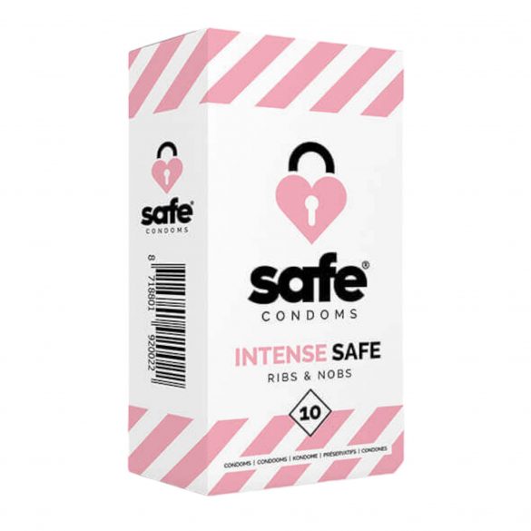 Intense Safe - prezervativ texturat (10 buc) 