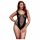 BACI Plus Size - body din plasă rafinat - negru (XL-XXL) 