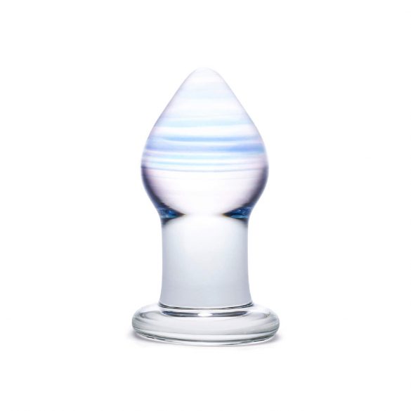 Ploaie de Ametist GLAS - dildo anal din sticlă (violet transparent) 