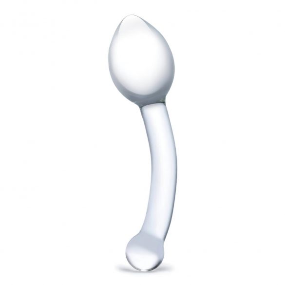 Dildo anal dublu din sticlă (transparent) 