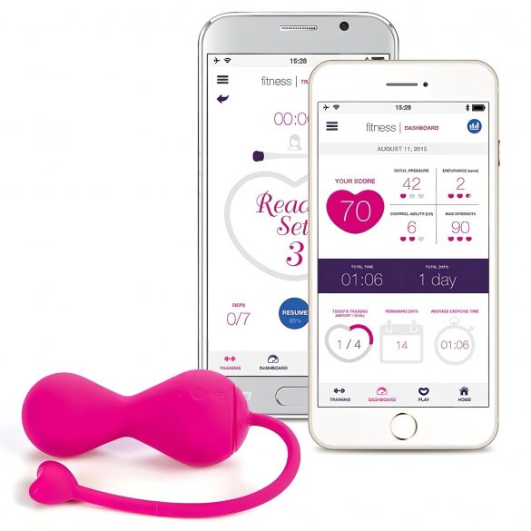 KRUSH - Duo de bile vaginale inteligente (roz) de la LOVELIFE BY OHMIBOD 