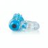 Inel Vibrator pentru Penis Screaming Color Pop - Transparent-Albastru 