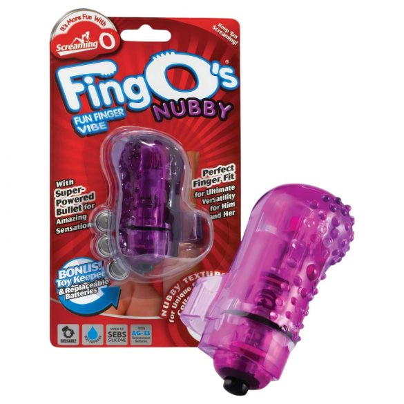 Vibrator de deget Screaming O Fingo Nubby - mov 