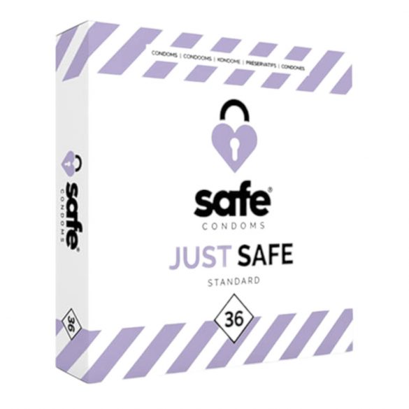 SAFE Just Safe - prezervative standard cu aromă de vanilie (36 buc) 