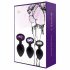 Rianne - Set anal din silicon, 3 piese (negru) 