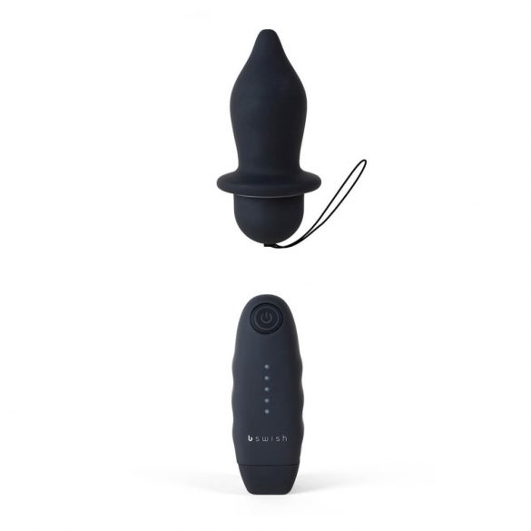 B SWISH Bfilled Classic - vibrator anal cu radio (negru) 