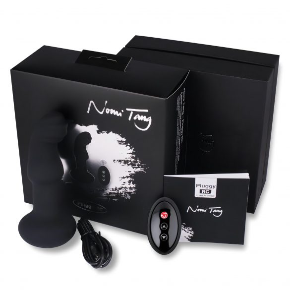 Nomi Tang - vibrator anal cu perle rotative (negru) 