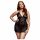 BACI Plus Size - babydoll de dantelă cu guler halter - negru (XL-XXL)