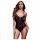 Body transparent cu guler - negru (S-L) 