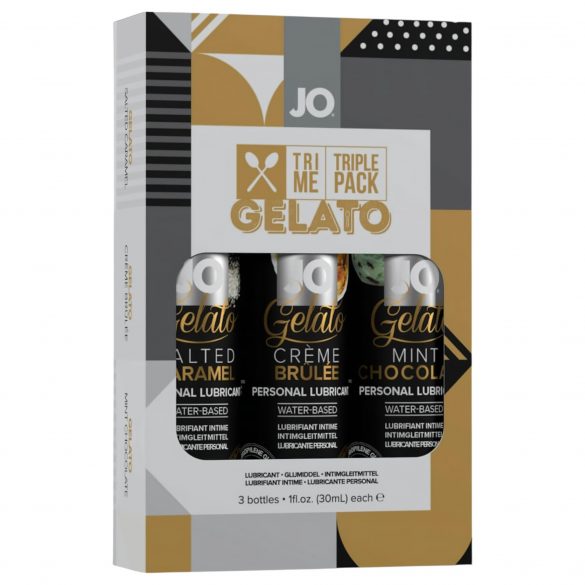 Gelato JO System - set lubrifiant aromatizat (3 buc) 