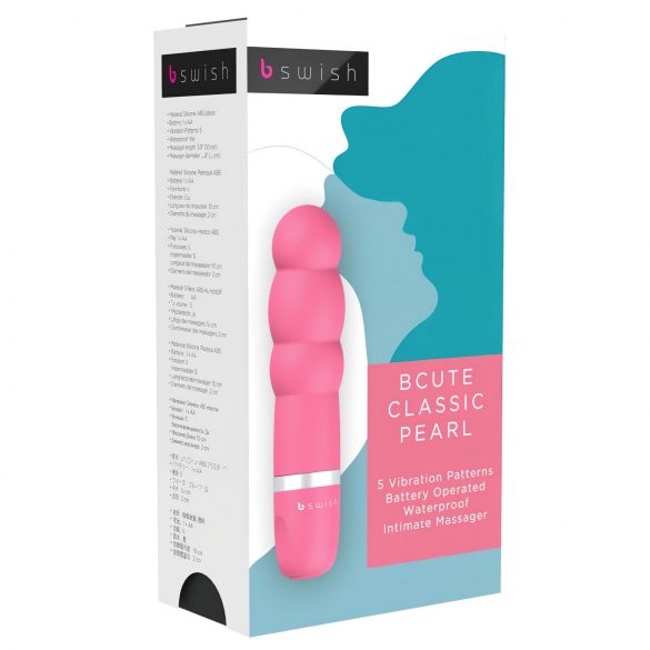 B SWISH Bcute Pearl - vibrator rezistent la apă cu perle (roz)