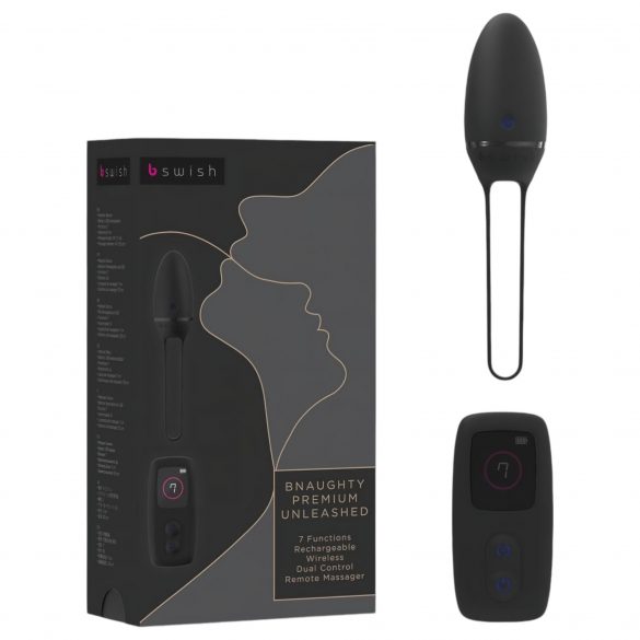 B SWISH Premium - ou vibrator cu radio și acumulator (negru) 