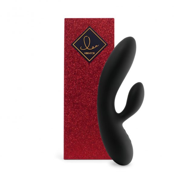 FEELZTOYS Lea - vibrator cu două motoare pentru punctul G, rezistent la apă, cu acumulator (negru) 