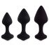 FEELZTOYS Bibi - set dildo anal - negru (3 piese) 