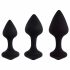 FEELZTOYS Bibi - set dildo anal - negru (3 piese) 