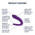 Satisfyer Double Classic - vibrator de cuplu impermeabil, cu baterie (violet)