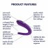 Satisfyer Double Classic - vibrator de cuplu impermeabil, cu baterie (violet) 