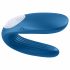 Satisfyer Double Whale - vibrator pentru cupluri cu două motoare (albastru) 