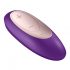 Satisfyer Double Plus Remote - vibrator pentru cupluri, radio-controlat și reîncărcabil (mov) 