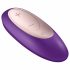 Satisfyer Double Plus Remote - vibrator pentru cupluri, radio-controlat și reîncărcabil (mov) 