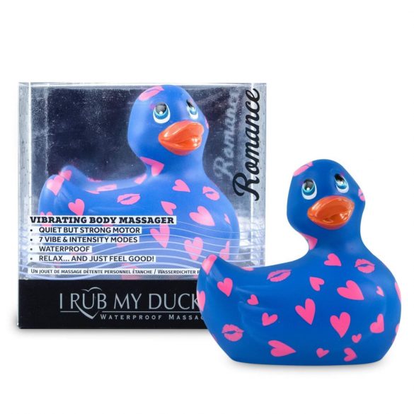 My Duckie Romance 2.0 - vibrator clitoridian rezistent la apă (albastru-roz) 