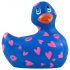 My Duckie Romance 2.0 - Vibrator rezistent la apă pentru clitoris (albastru-roz)